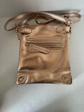 Miztique Metallic Rose Gold Crossbody Bag